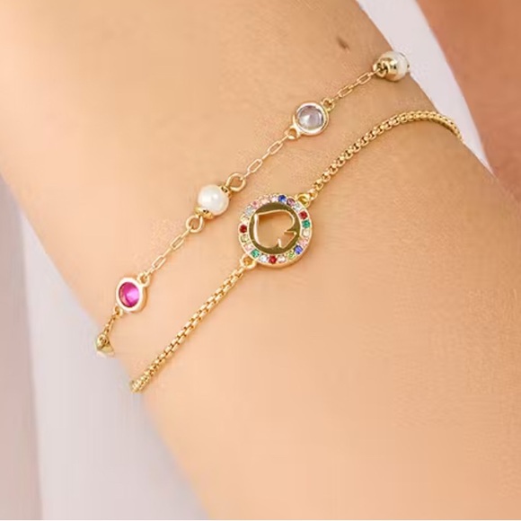 New Kate Spade Spot the Spade TWO slider bracelets boxed set - Picture 3 of 4